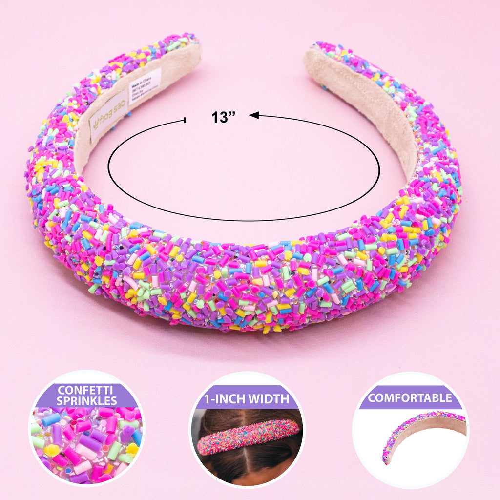Kids Padded Sprinkle Headband | Pink or Light Blue