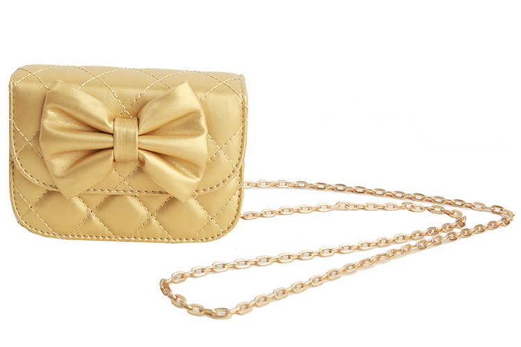 Metallic Bow Purse
