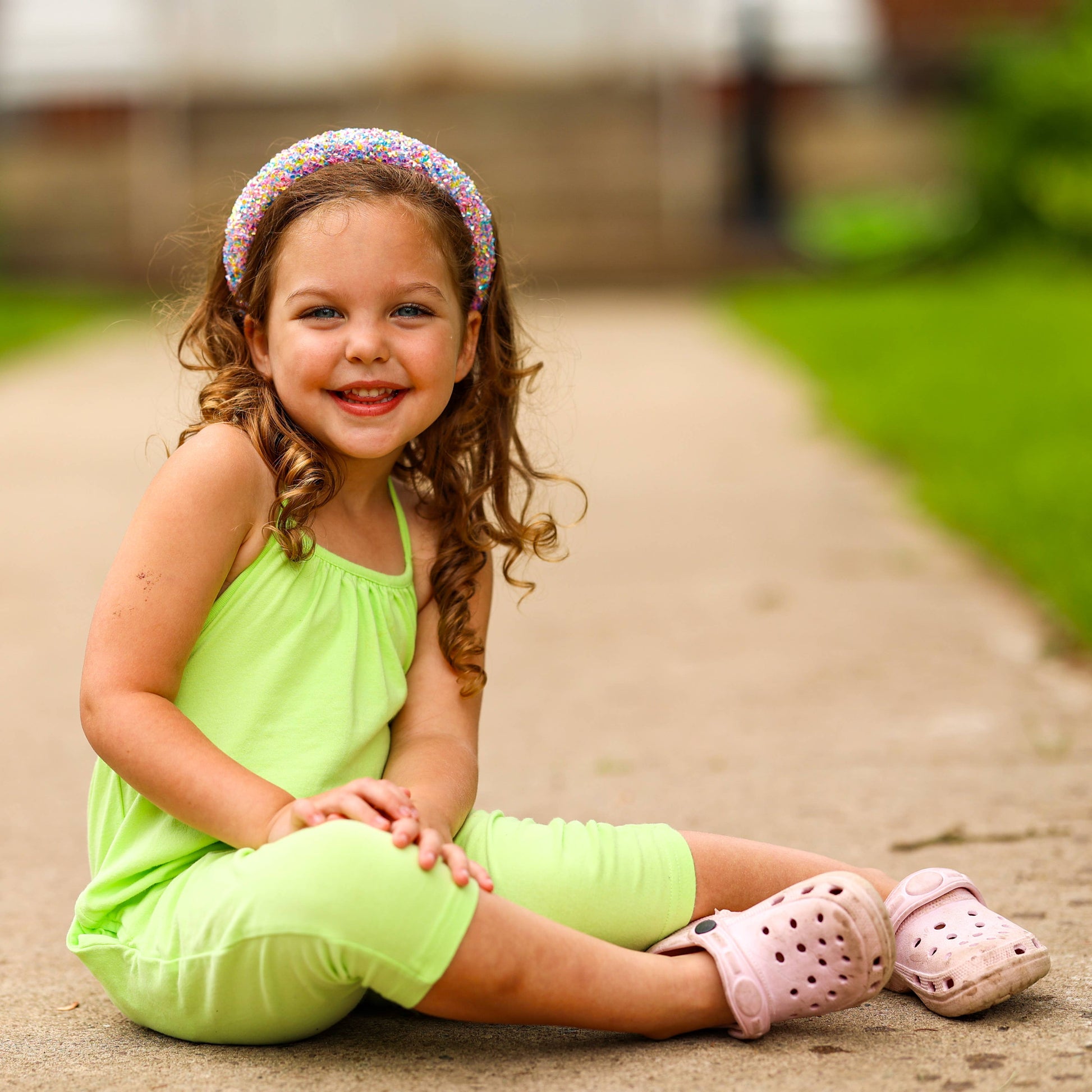 Kids Padded Chunky Sequin Headband | Blue or Multi-Color