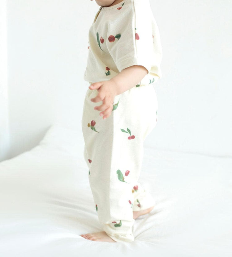 Organic Cotton Legging-Berry Garden