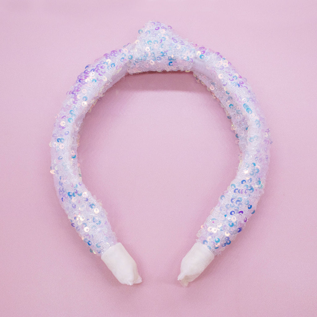 Kids Sequin Knot Headband | Purple or Rainbow