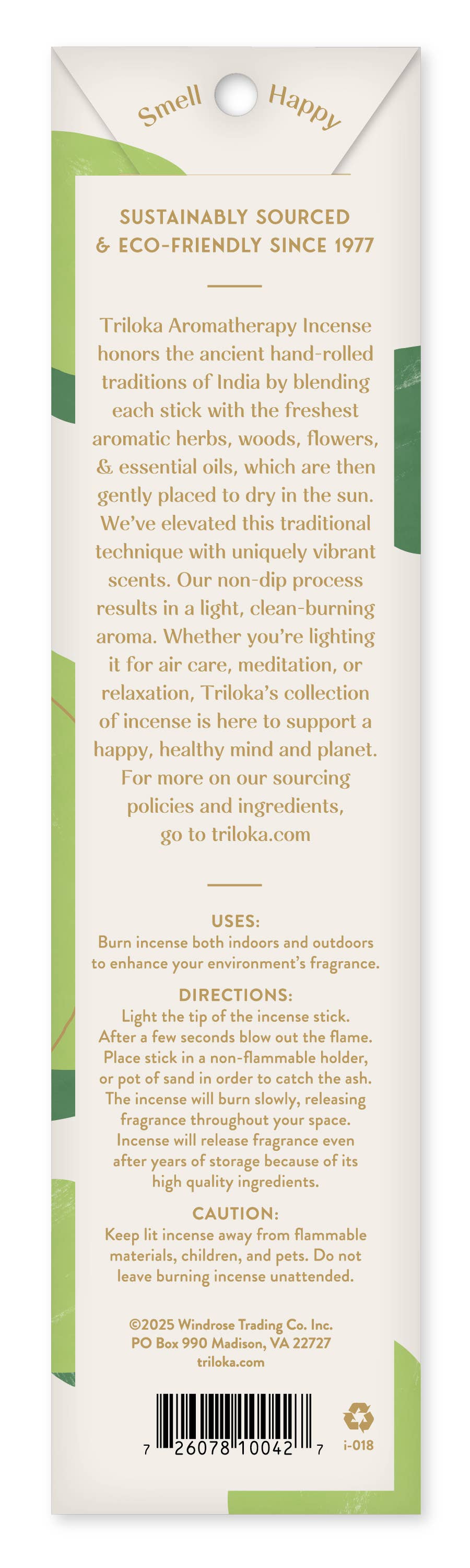 Triloka Patchouli Original Incense