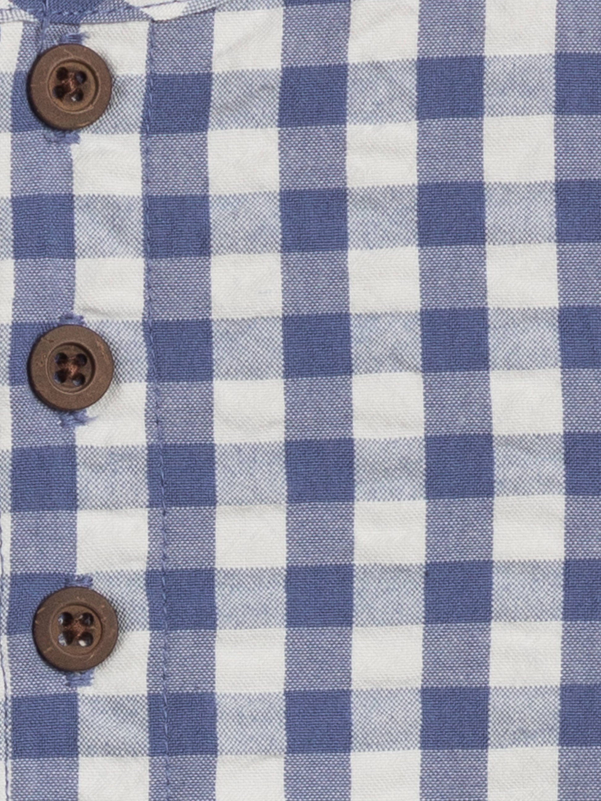 Organic Wren Gingham Bubble Romper