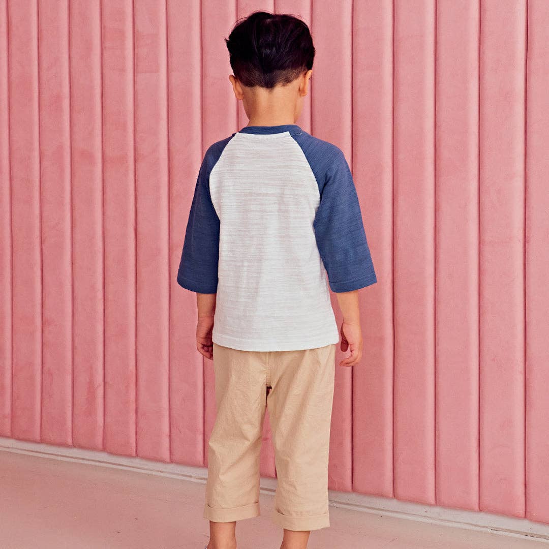 Daily Color Block Raglan 3/4 Sleeve T-Shirt