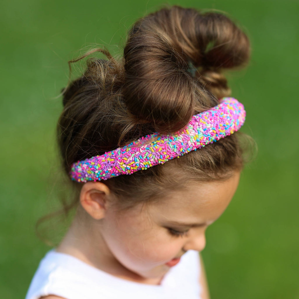 Kids Padded Sprinkle Headband | Pink or Light Blue