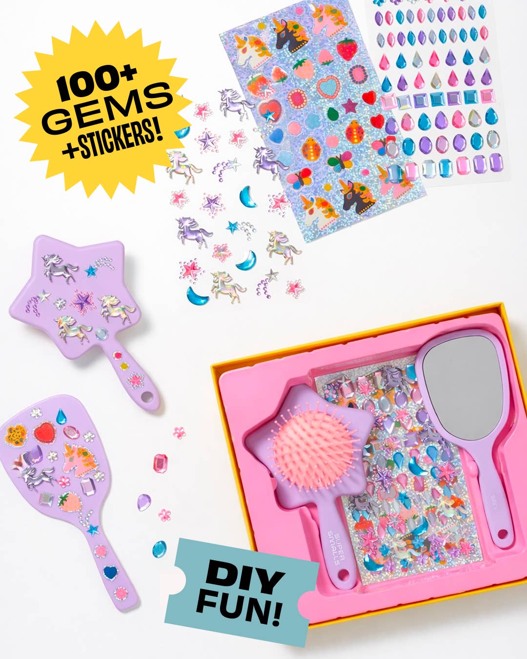 Unicorn Style + Shine Gemify Beauty Kit By Super Smalls