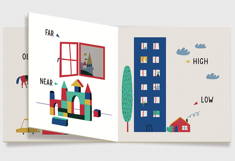 Big or Small? by Lenka Chytilová | Illustrated by Veronika Zacharová (Board Book) - High Low / Near Far