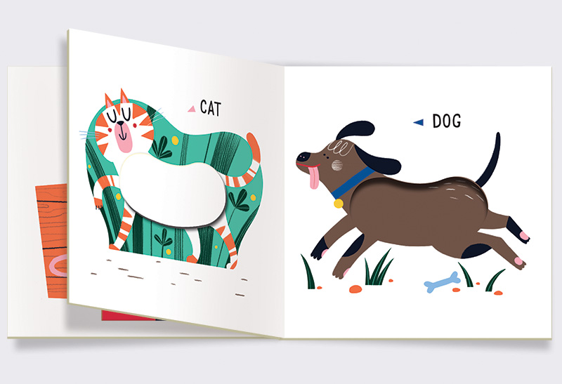 Cat or Dog? Interactive Page Insert from Sheep or Cow? by Lenka Chytilová | Illustrated by Veronika Zacharová (Board Book)