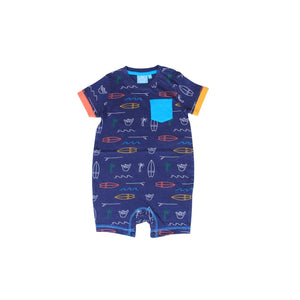 Check out our new Isaac All Over Summer Surf Print Romper Baby by Bear Camp