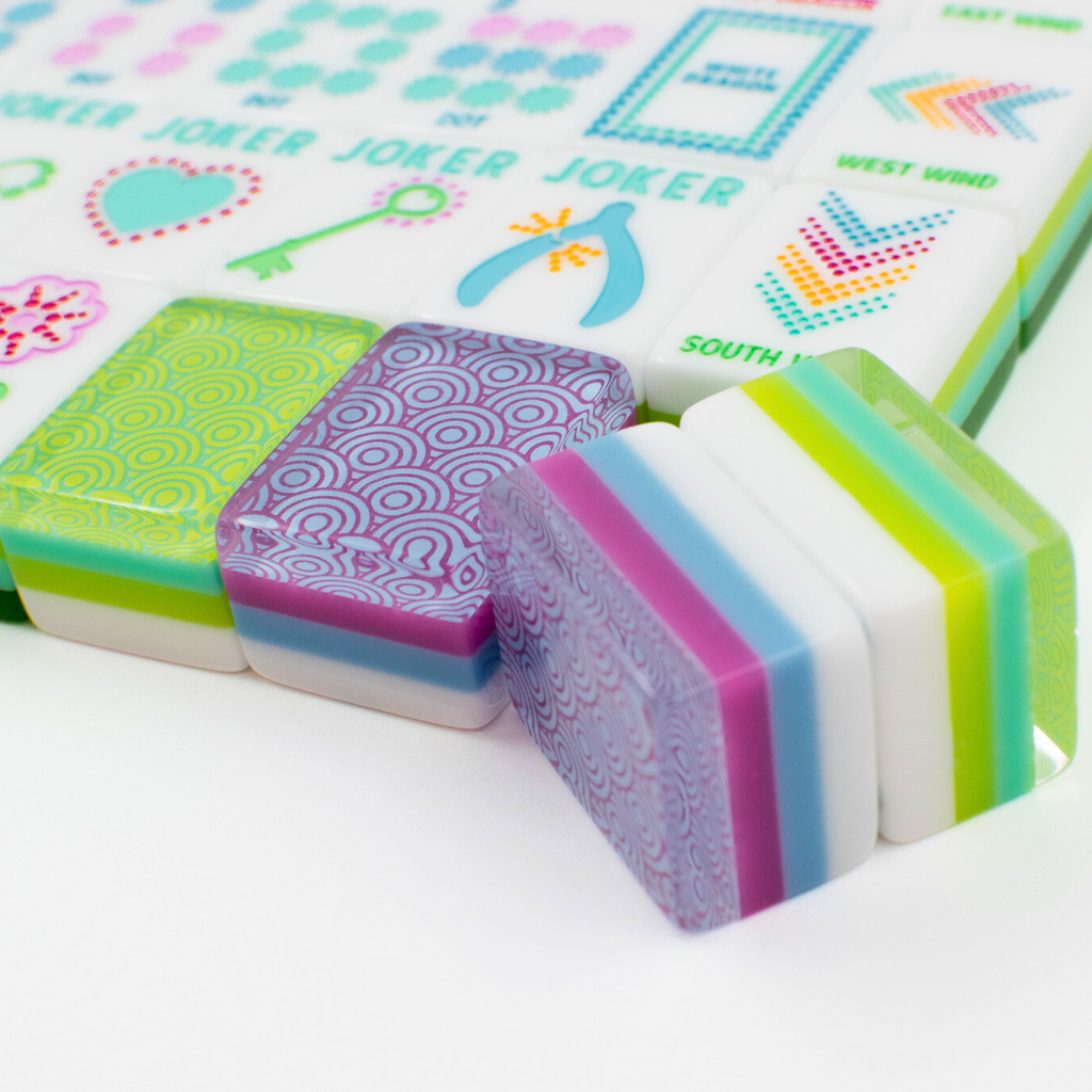 The Confetti Series Tile Set in Lemon-Lime Green