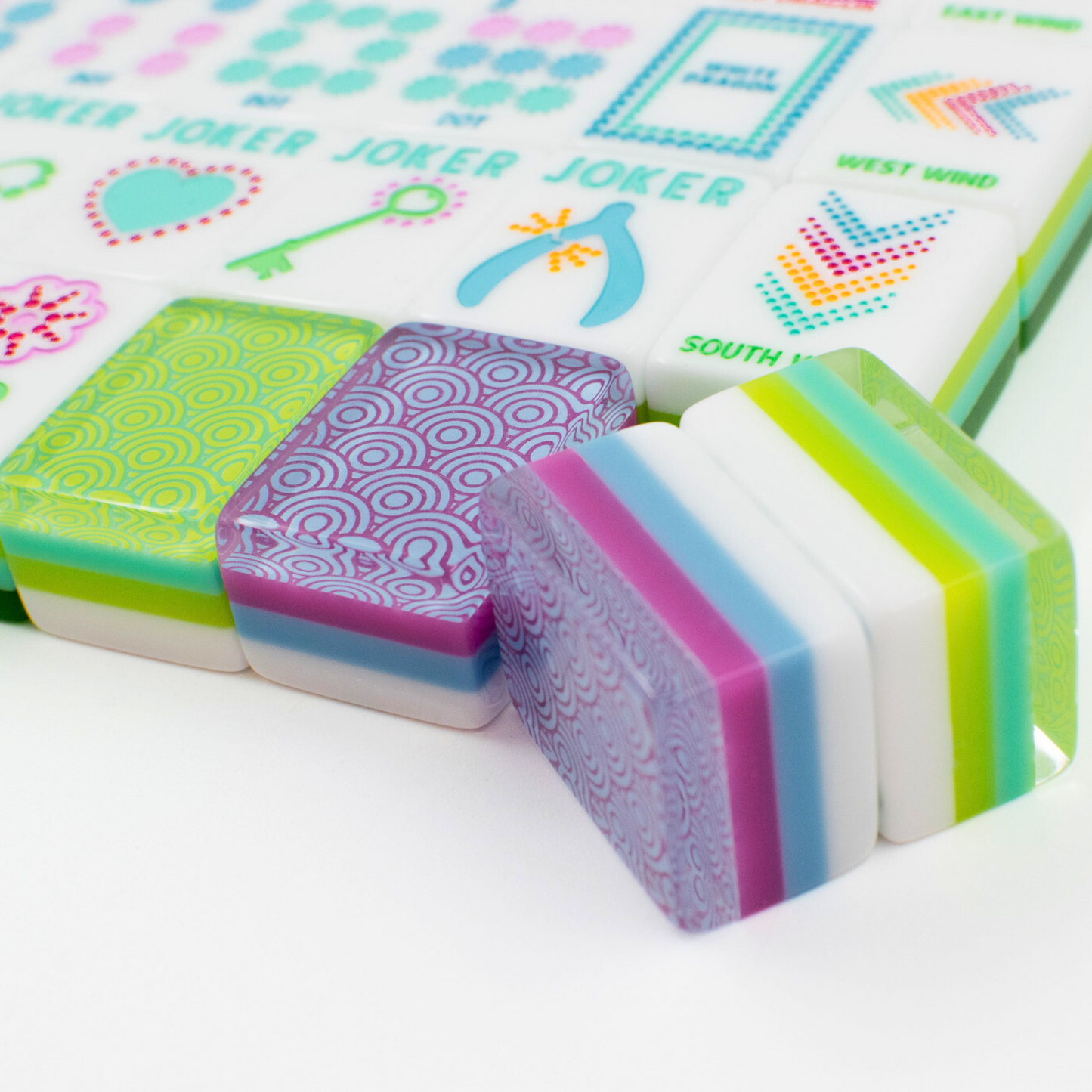 The Confetti Series Tile Set in Lemon-Lime Green