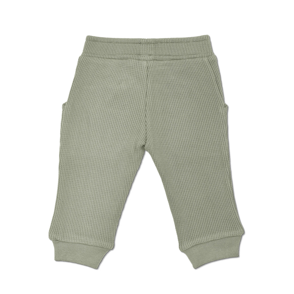Waffle Joggers - Olive Green