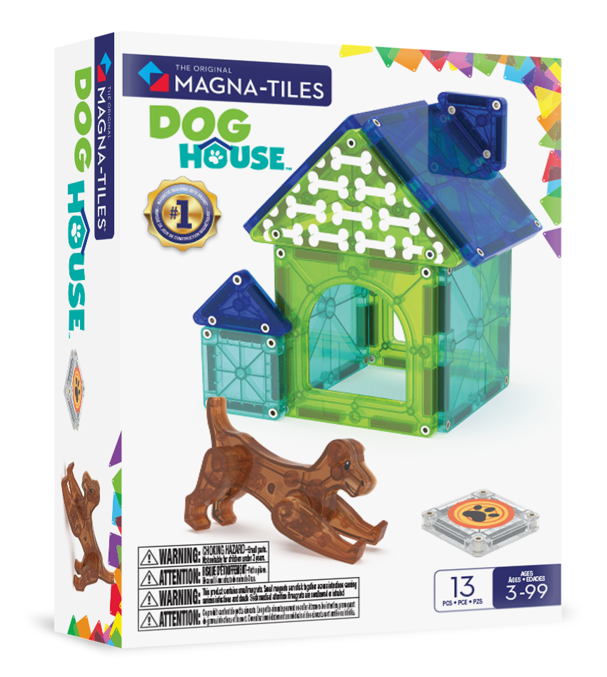 Front box of our MAGNA-TILES® Dog House – 13-Piece Magnetic Building Set
