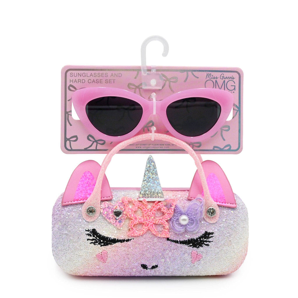 Gwen Heart Butterfly Crown Glitter Case and Sunglasses by OMG Accessories