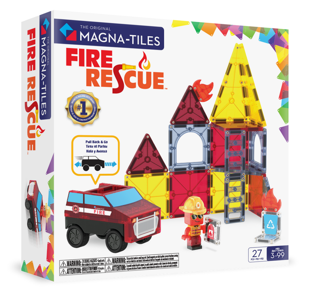 MAGNA-TILES® Fire Rescue – 27-Piece Magnetic Building Set