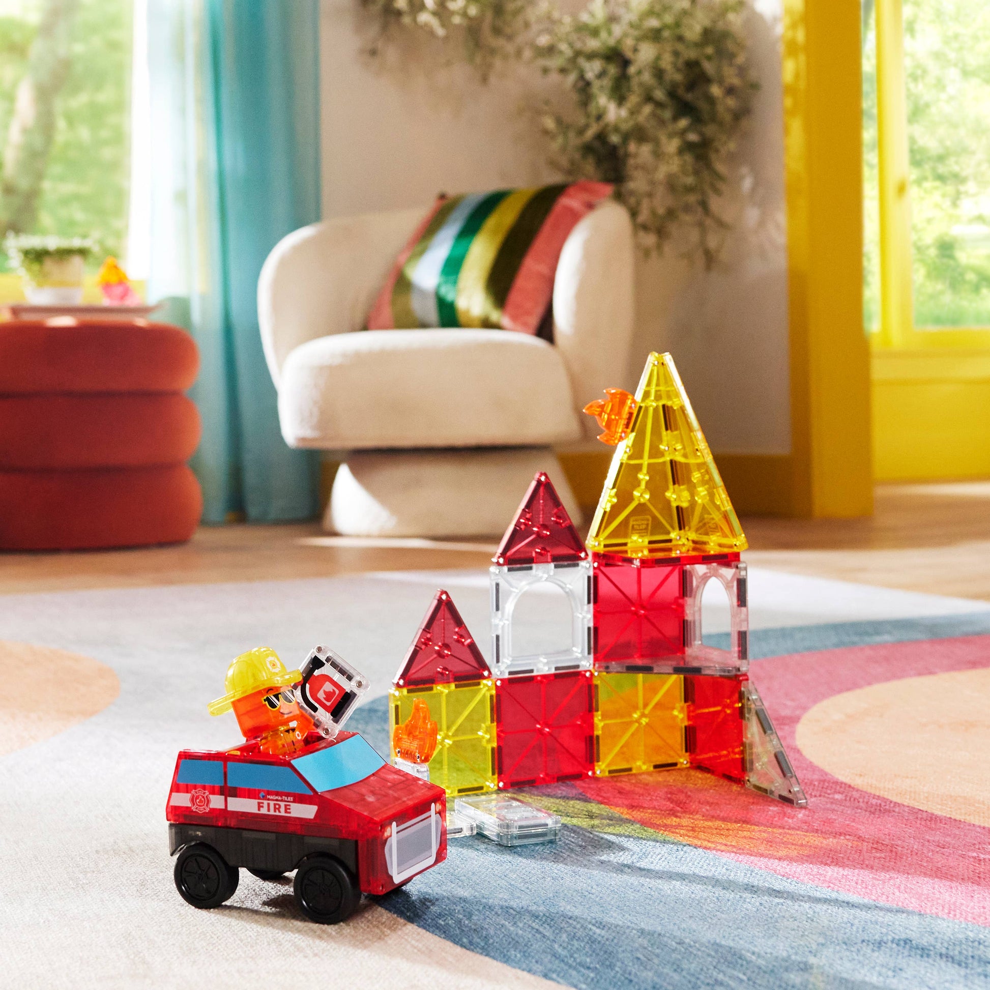 MAGNA-TILES® Fire Rescue Toy in Action