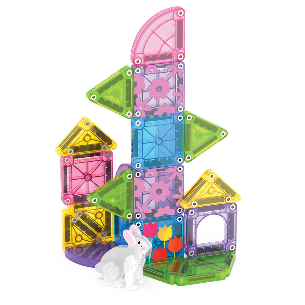 More spring colors and floral tiles inspiring imaginative storytelling of outdoor scenes and garden play! 