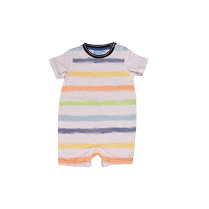 Multi Colored Summer Stripe Baby Romper by Bear Camp