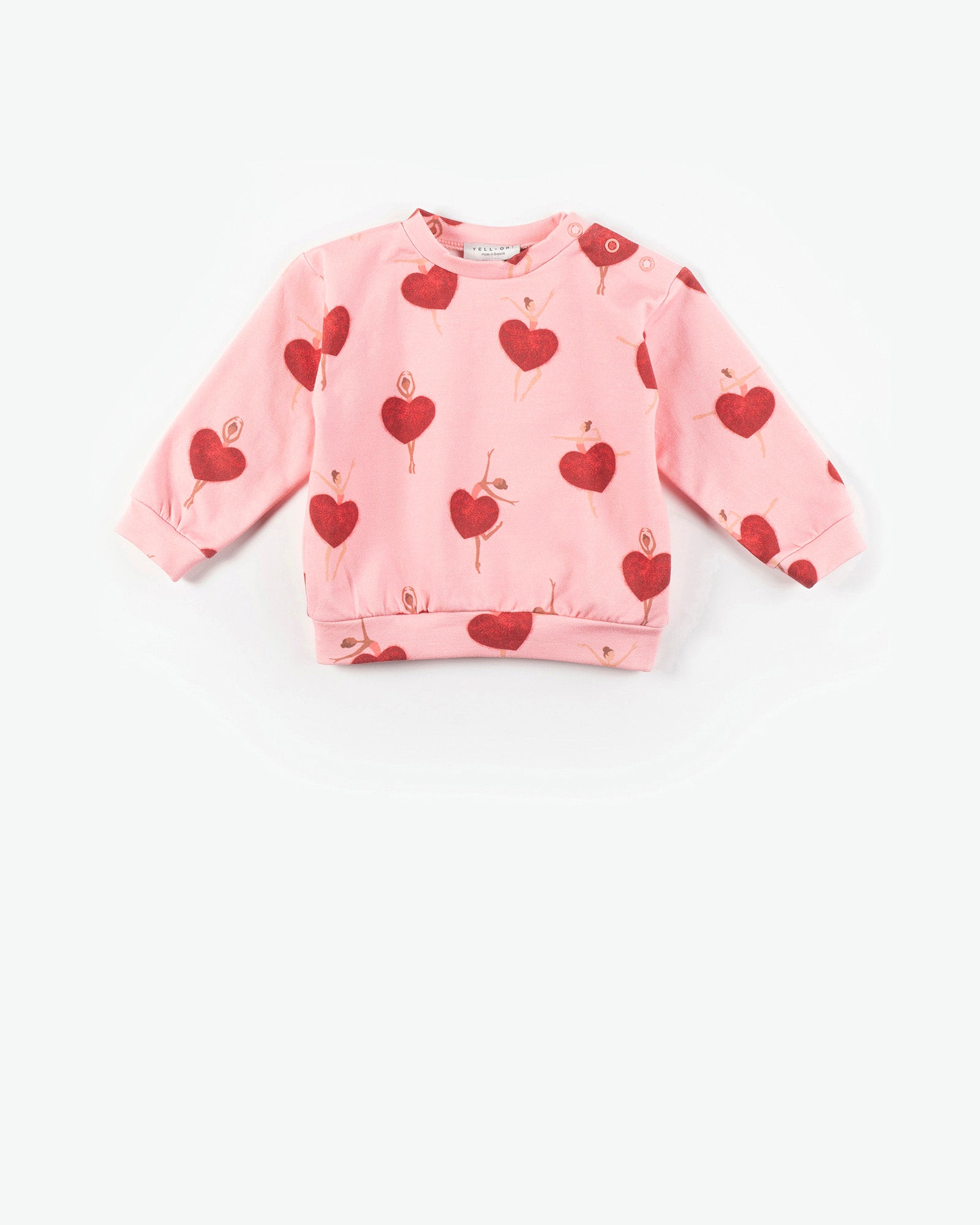 Organic Ballerinas Heart Allover Sweatshirt by Yell-Oh! (Greece)