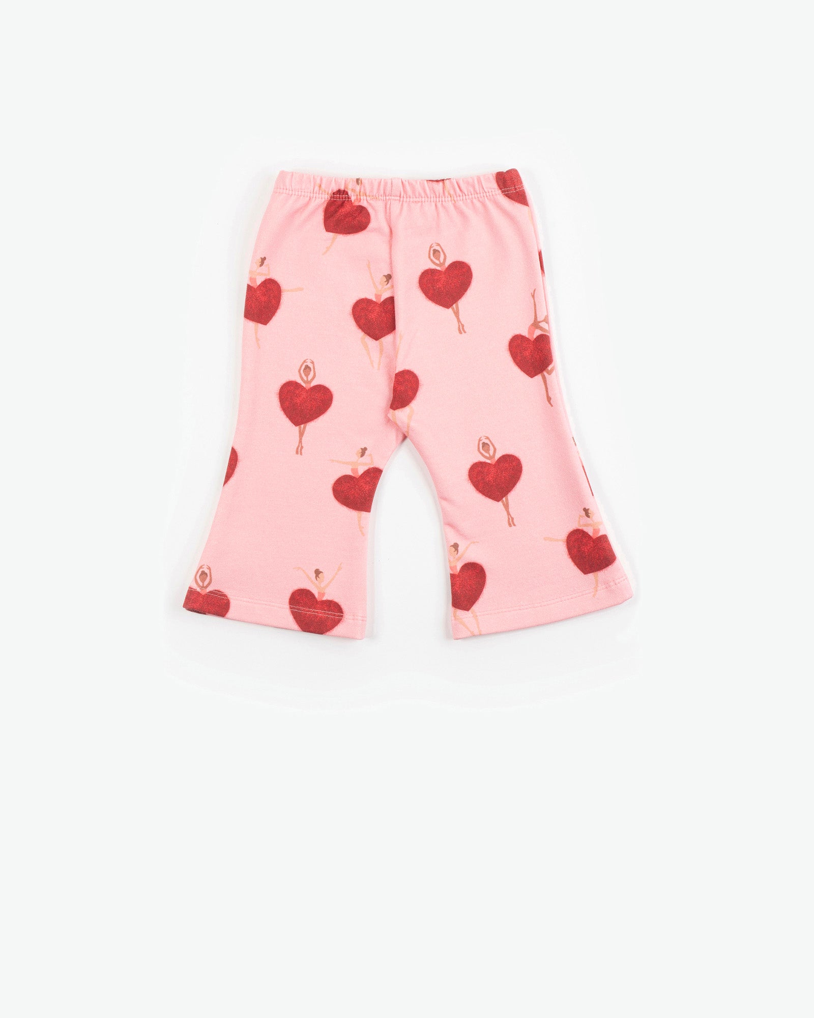 Organic Cotton Ballerina Heart Flared Sweat Pants — by Yell-Oh! (Greece)
