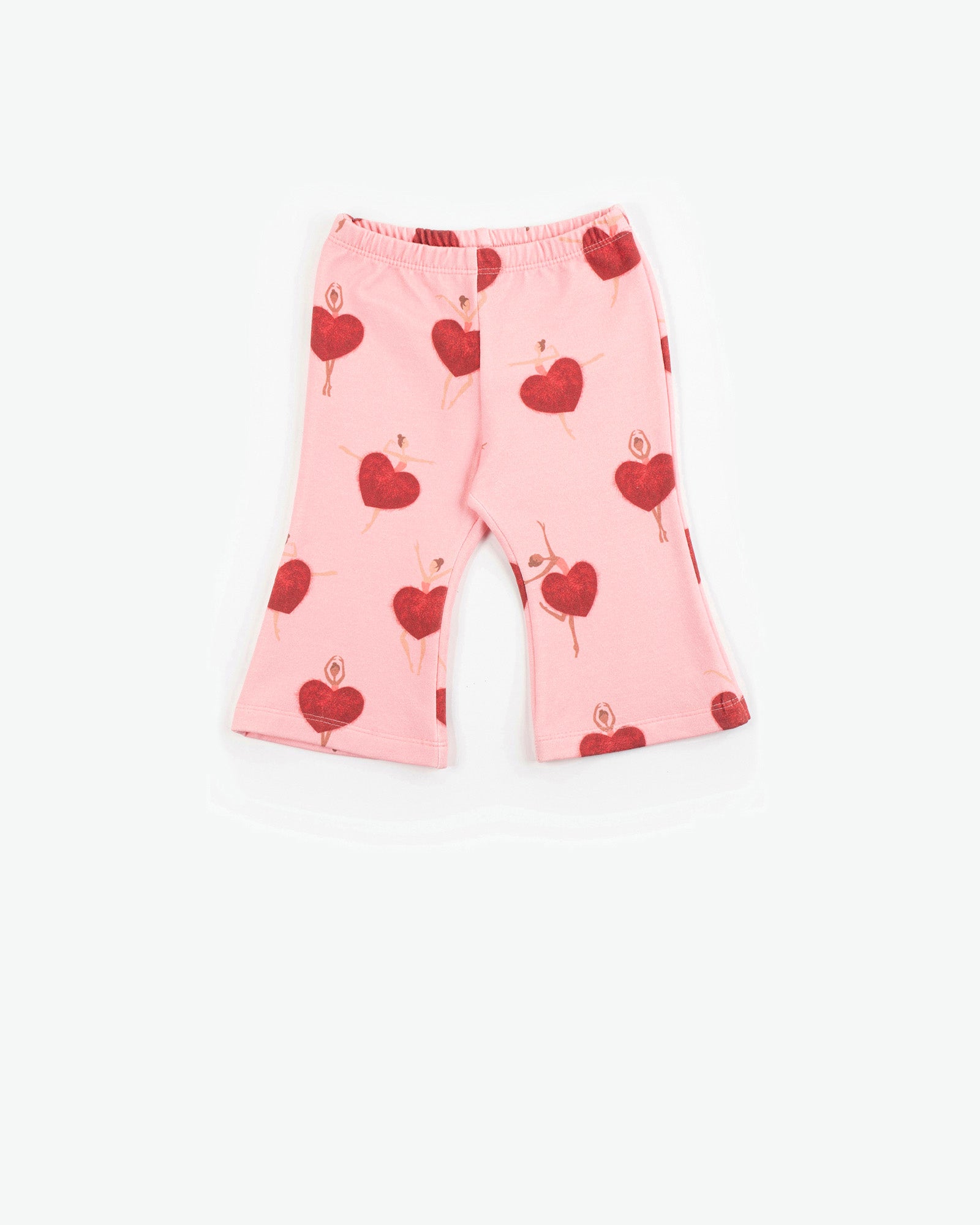Organic Cotton Ballerina Heart Flared Sweat Pants — by Yell-Oh! (Greece)