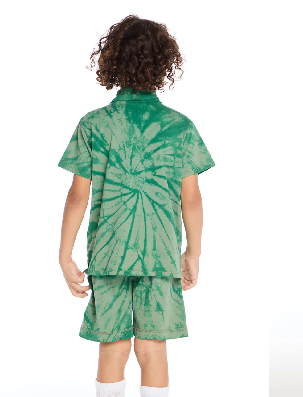Wild Green Tie Dye Polo Shirt