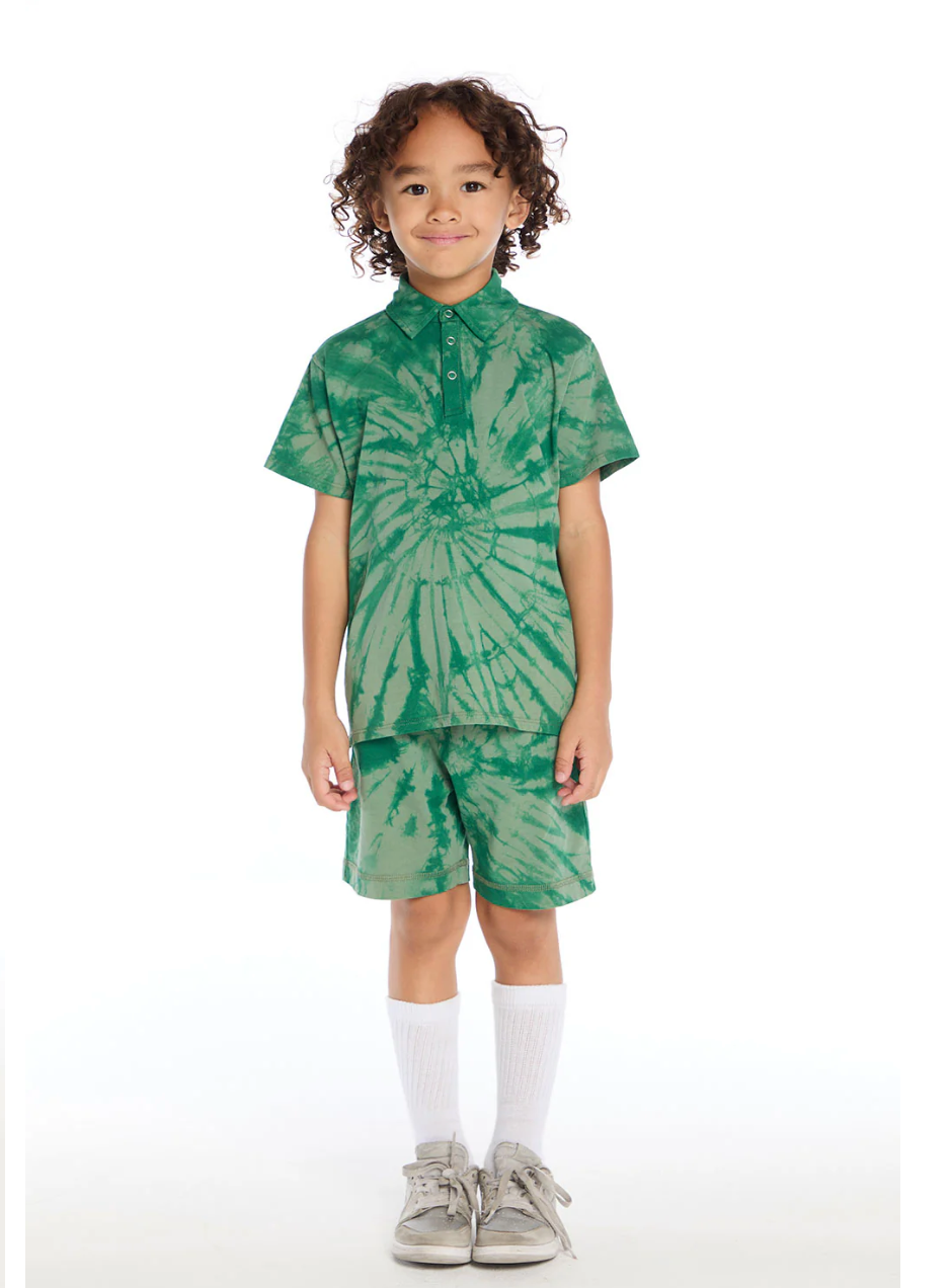 Wild Green Tie Dye Cozy Shorts