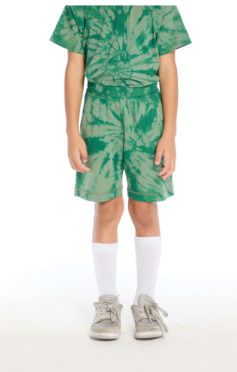 Wild Green Tie Dye Cozy Shorts