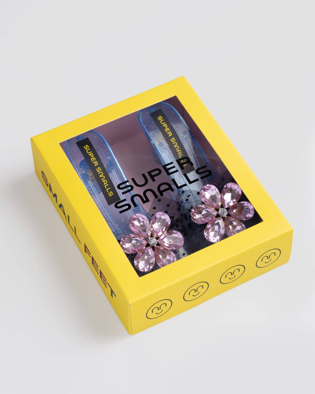 Showcasing our Pink Flower Gem Play Shoes By Super Smalls