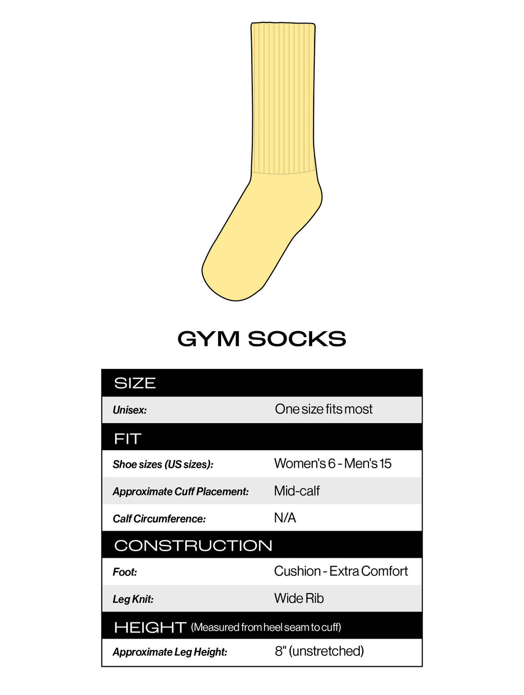 Super Comfy ‘Book Nerd’ Gym Socks By Gumball Poodle Size + Fit Information