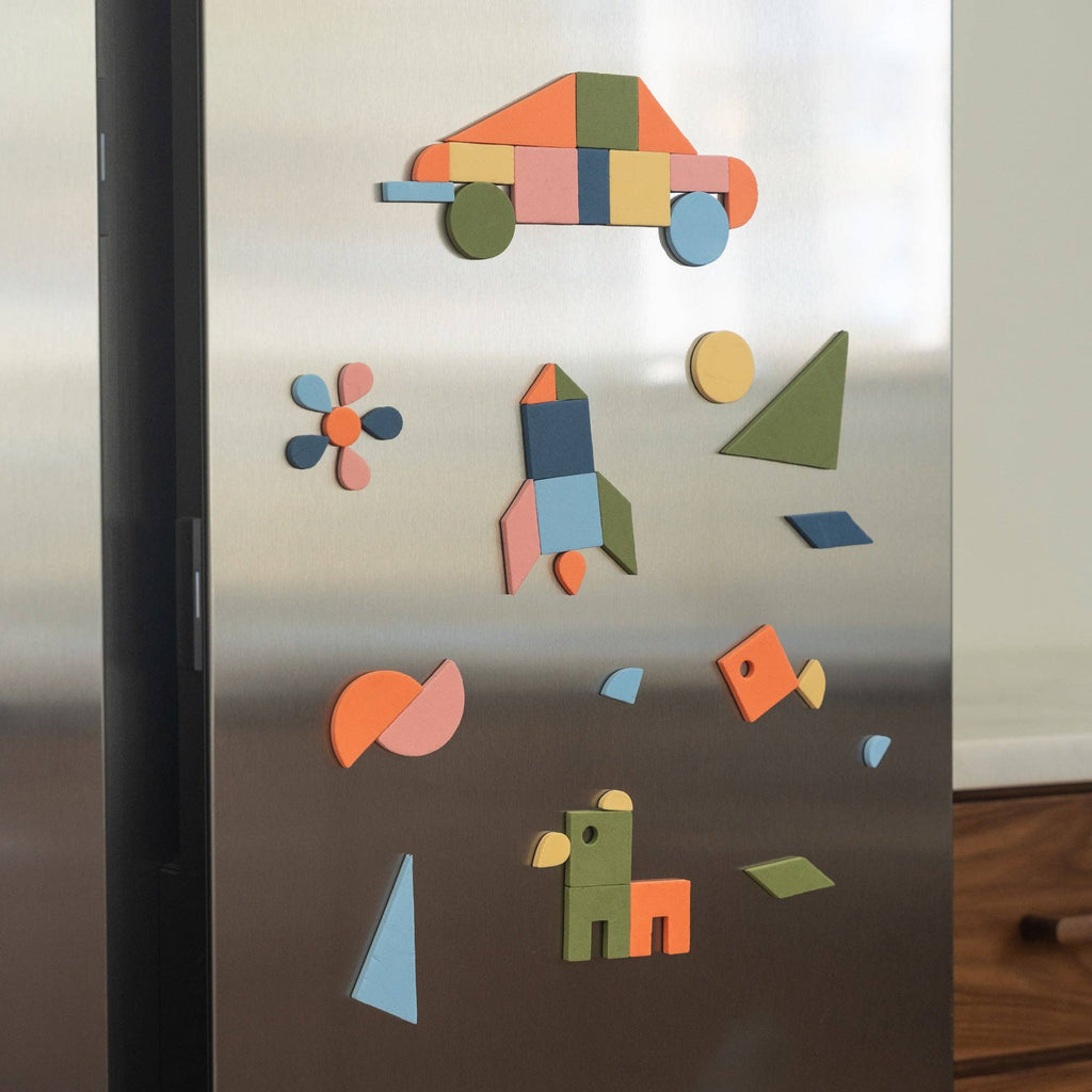 198-Piece Magnetic Shapes Set for Kids | Creative STEM Learning Play - Rainbow Mod