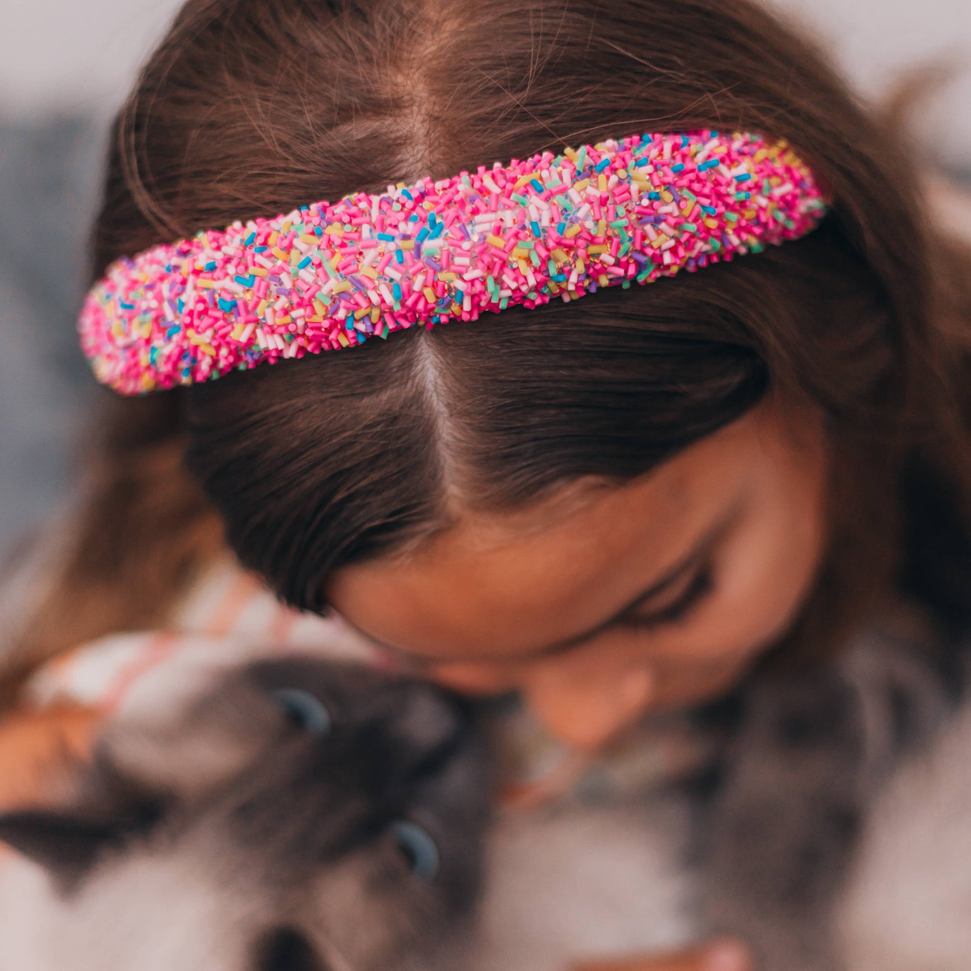 Kids Padded Sprinkle Headband | Pink or Light Blue