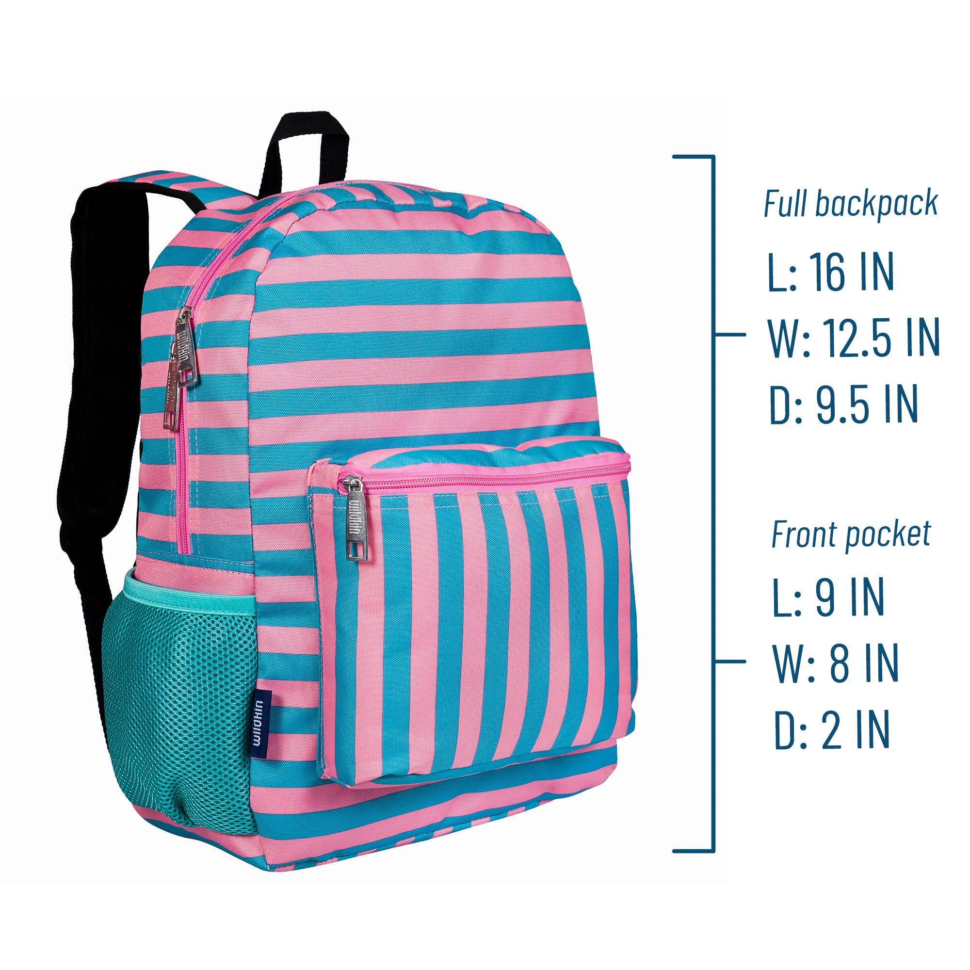 Pink Stripes 16 Inch Backpack - Thumbnail 3