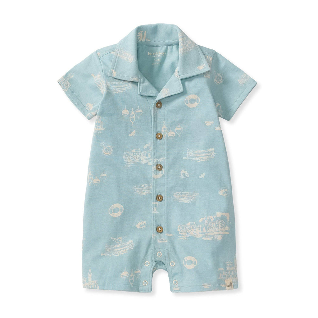 Burt’s Bees Baby Organic Cotton Port Town Romper