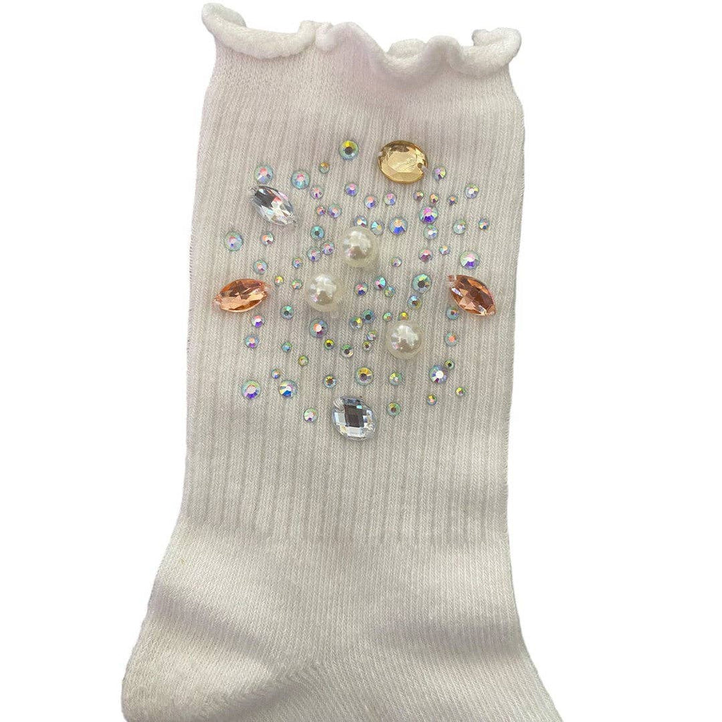 Silver and Gold Gem High Socks