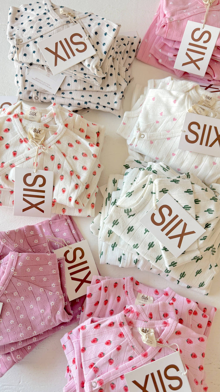 Pink Strawberry Organic Pointelle Summer Set