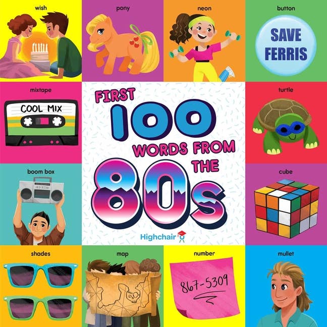 First 100 Words From the 80s Book