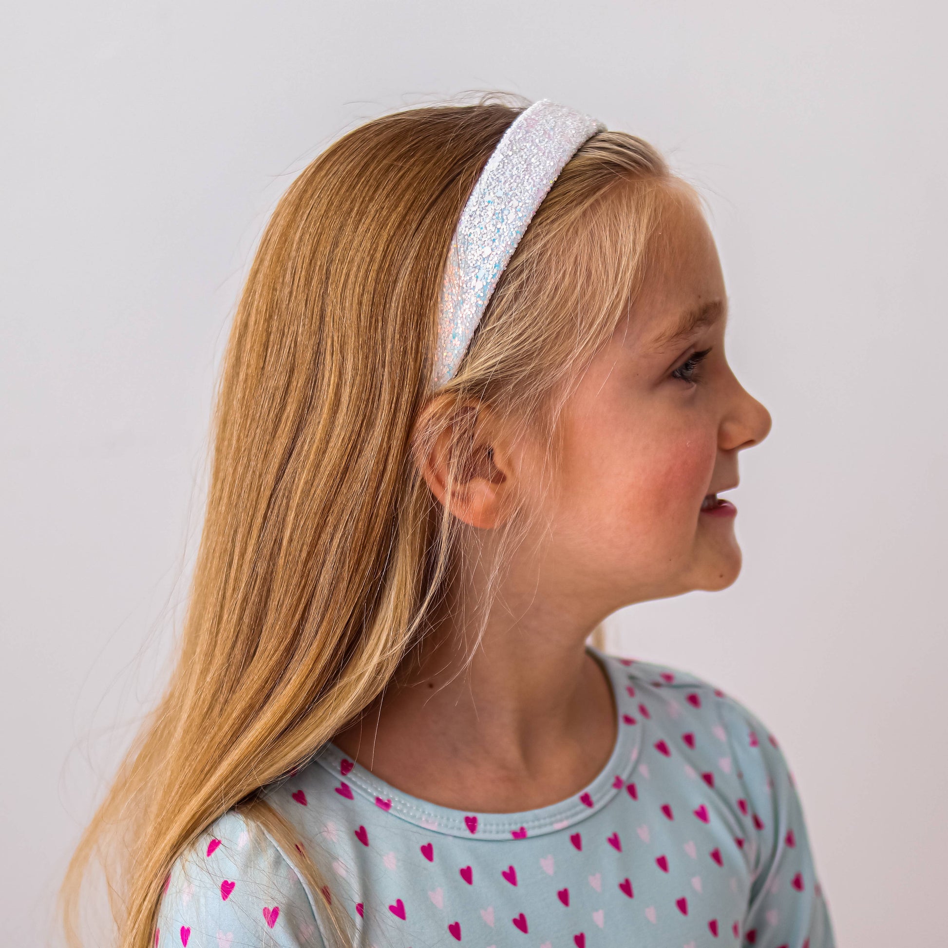 Kids Tapered Glitter Headband | Pink or Gold