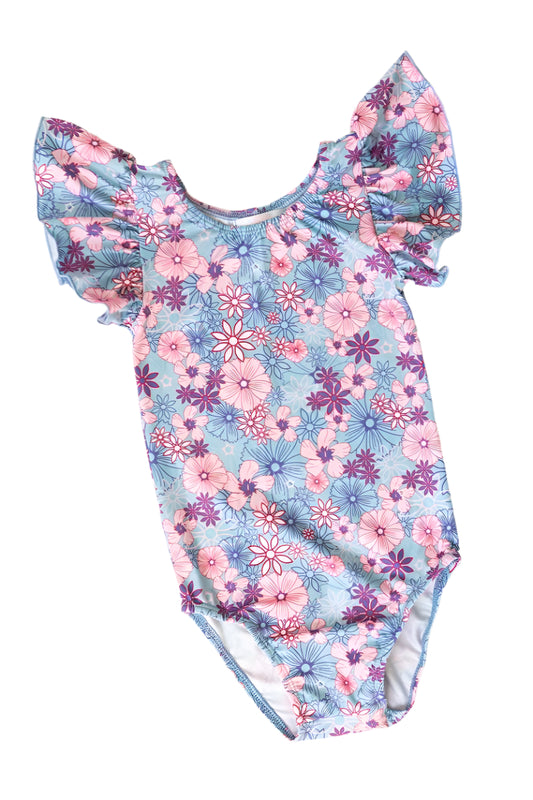 Love Blooms  Flutter Sleeve Leotard