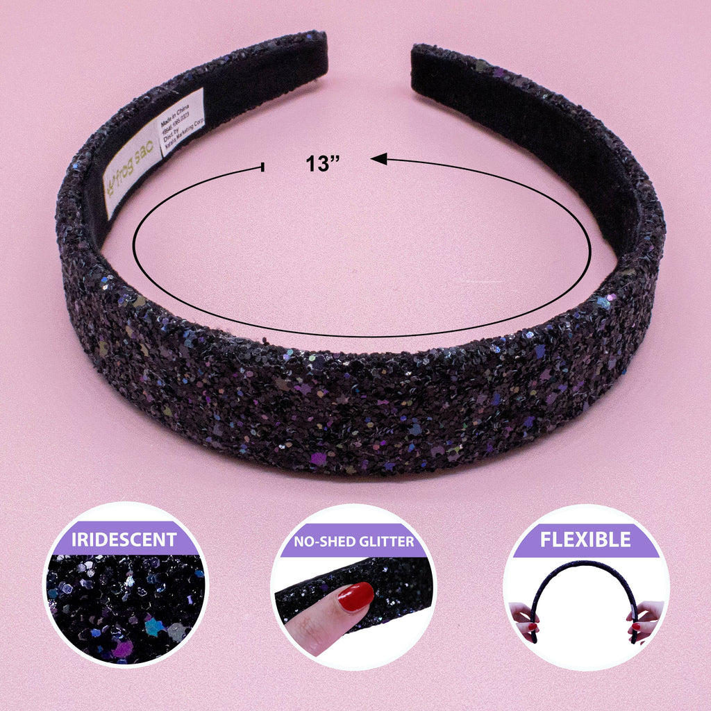 Kids Tapered Glitter Headband | Pink or Gold