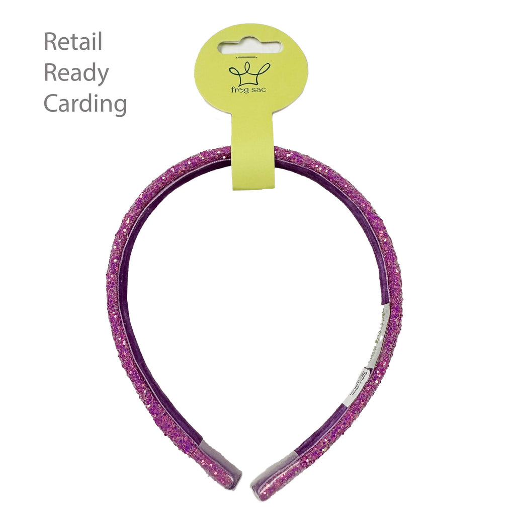 Glitter Headband - Thin Hairbands for Kids