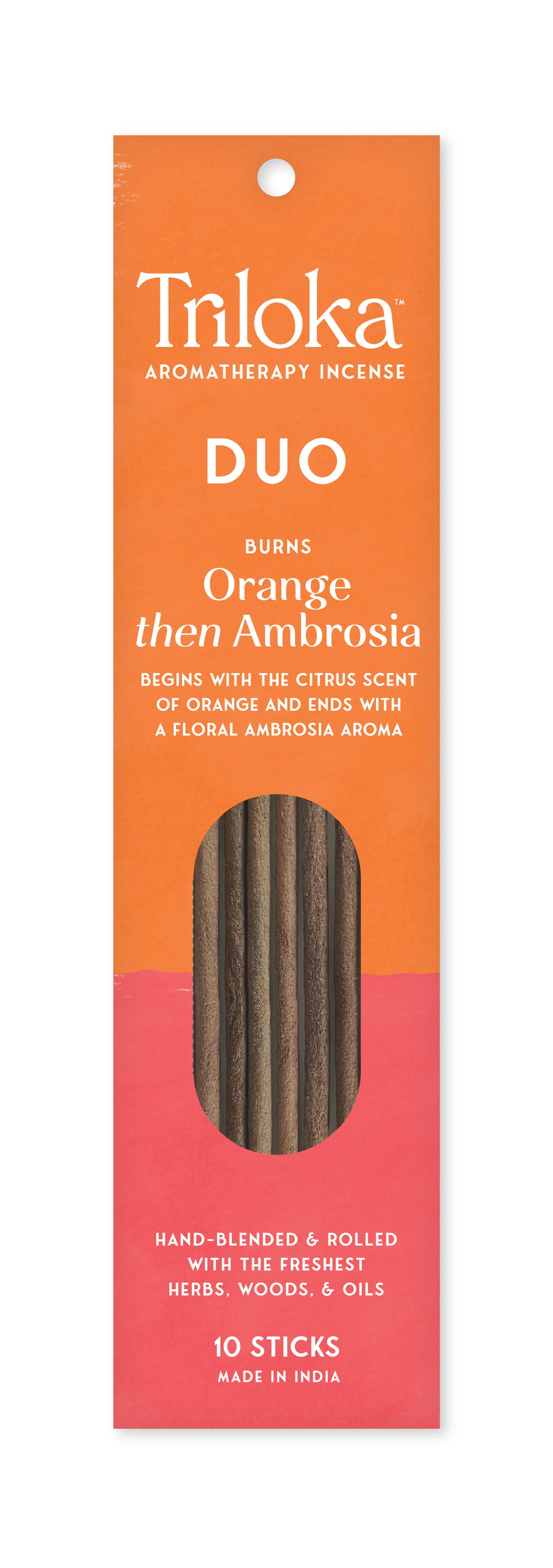 Triloka Orange-Ambrosia Duo Incense