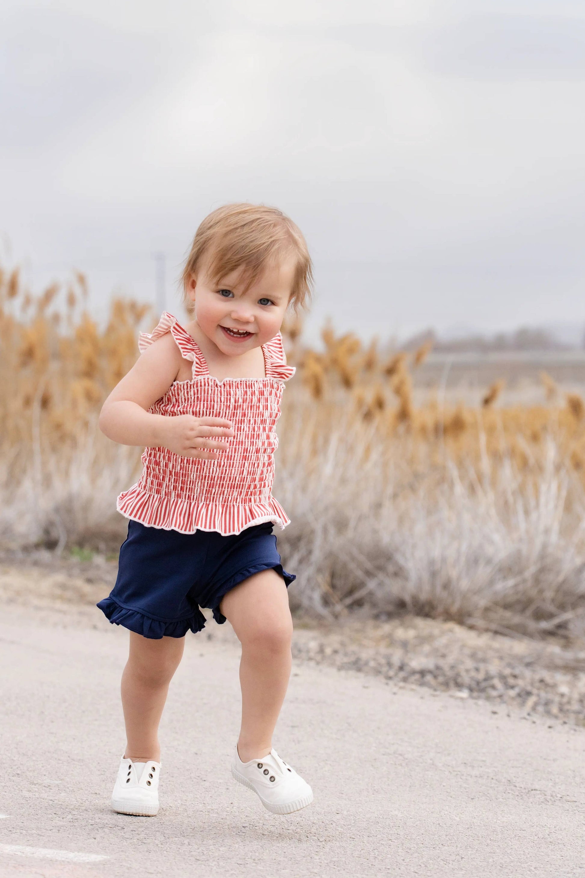 Smocked Top + Ruffle Short Set
