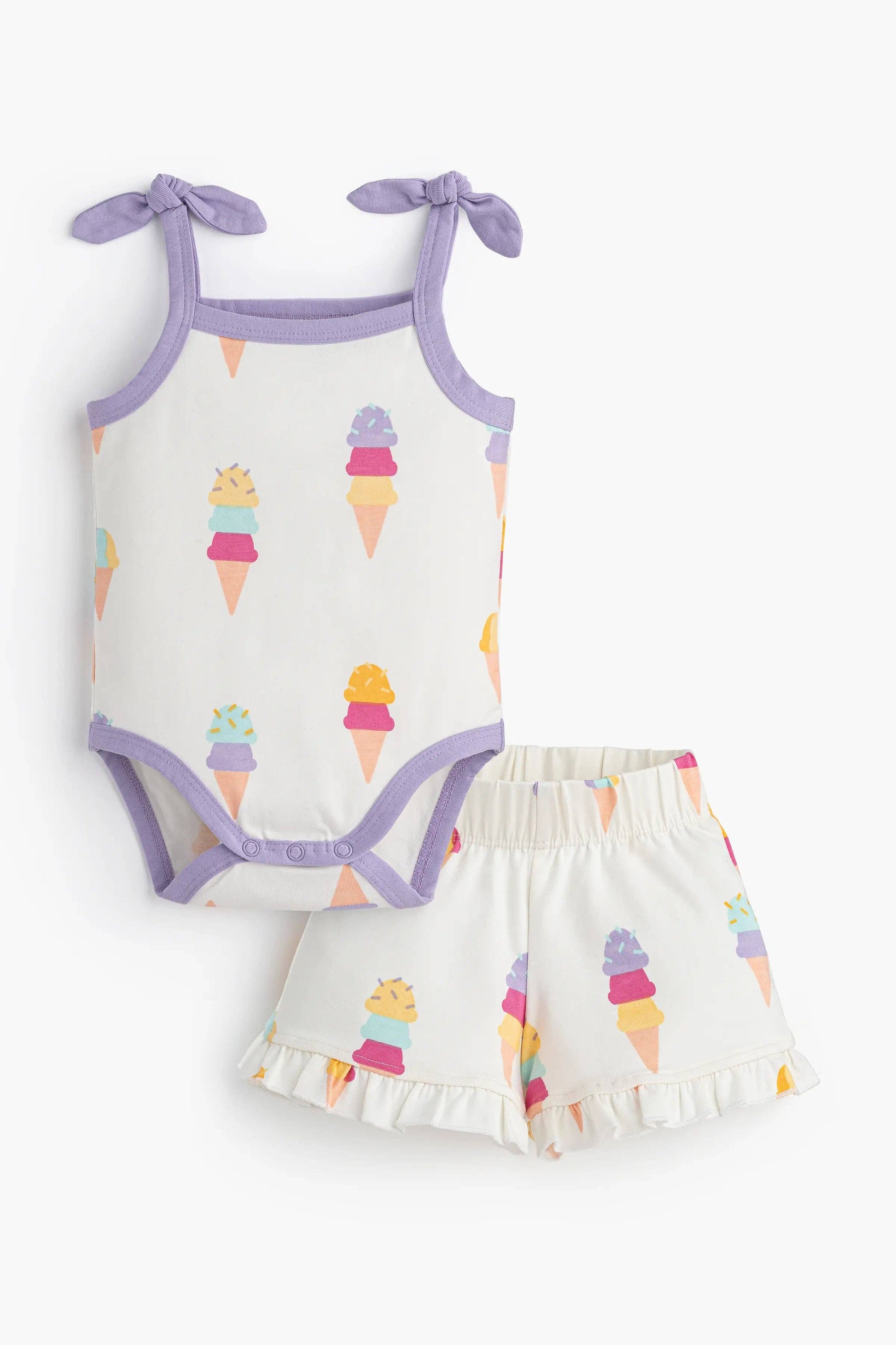 Ruffle Short Set - Ice Cream Social