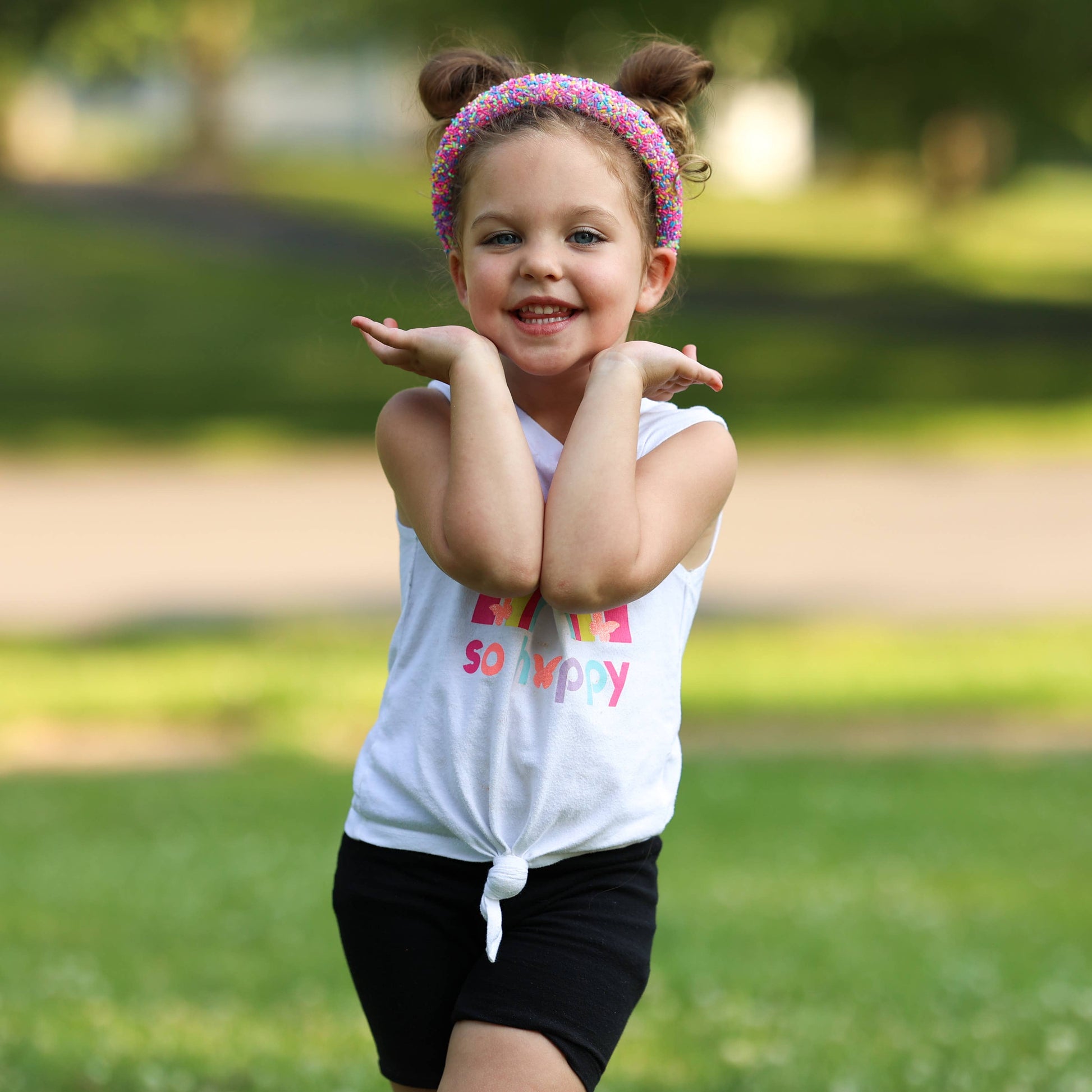 Kids Padded Sprinkle Headband | Pink or Light Blue