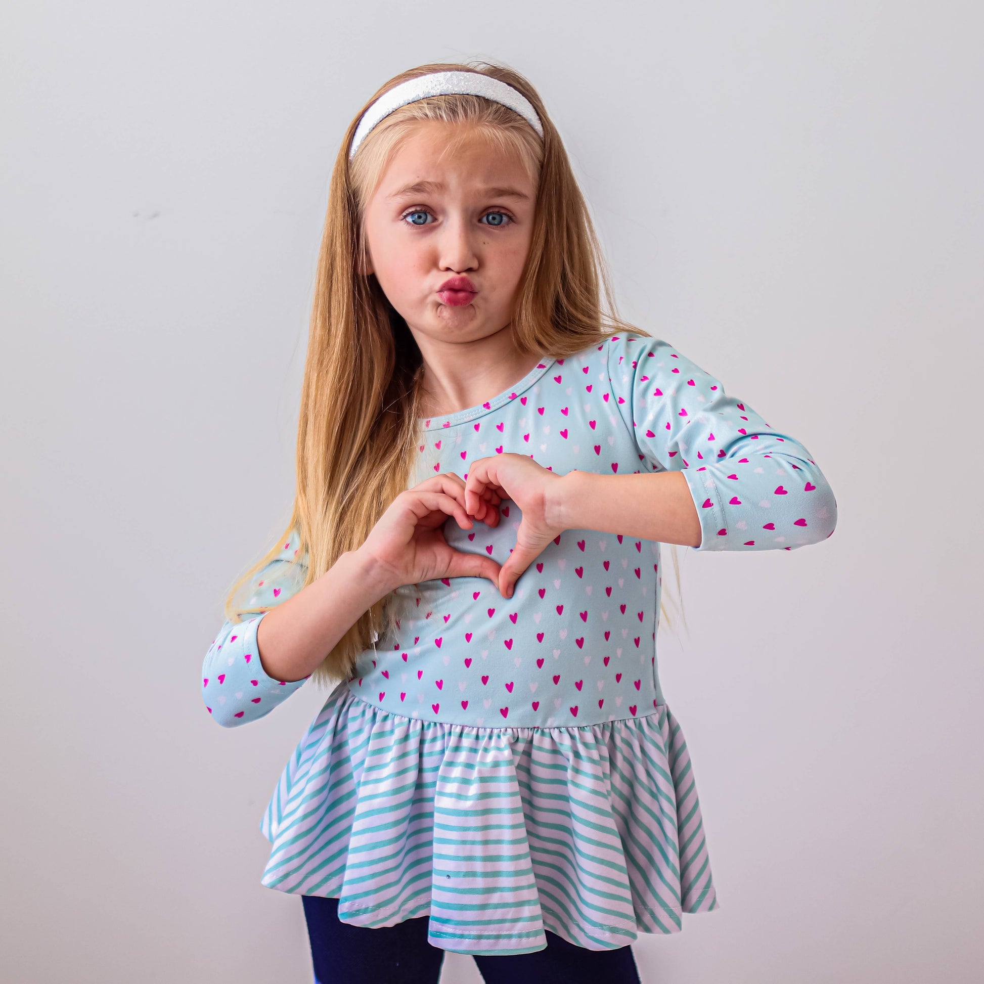 Kids Tapered Glitter Headband | Pink or Gold