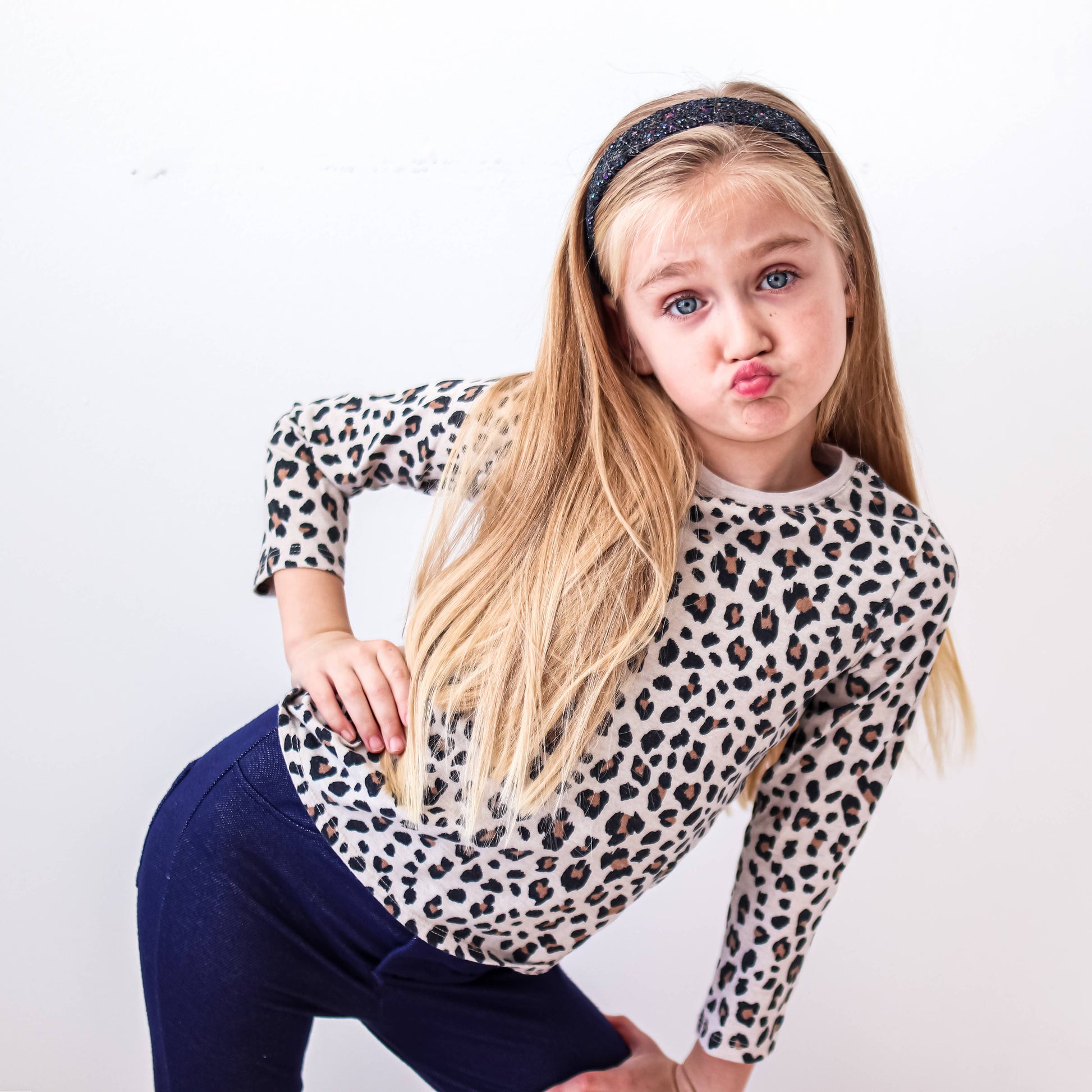 Kids Tapered Glitter Headband | Pink or Gold