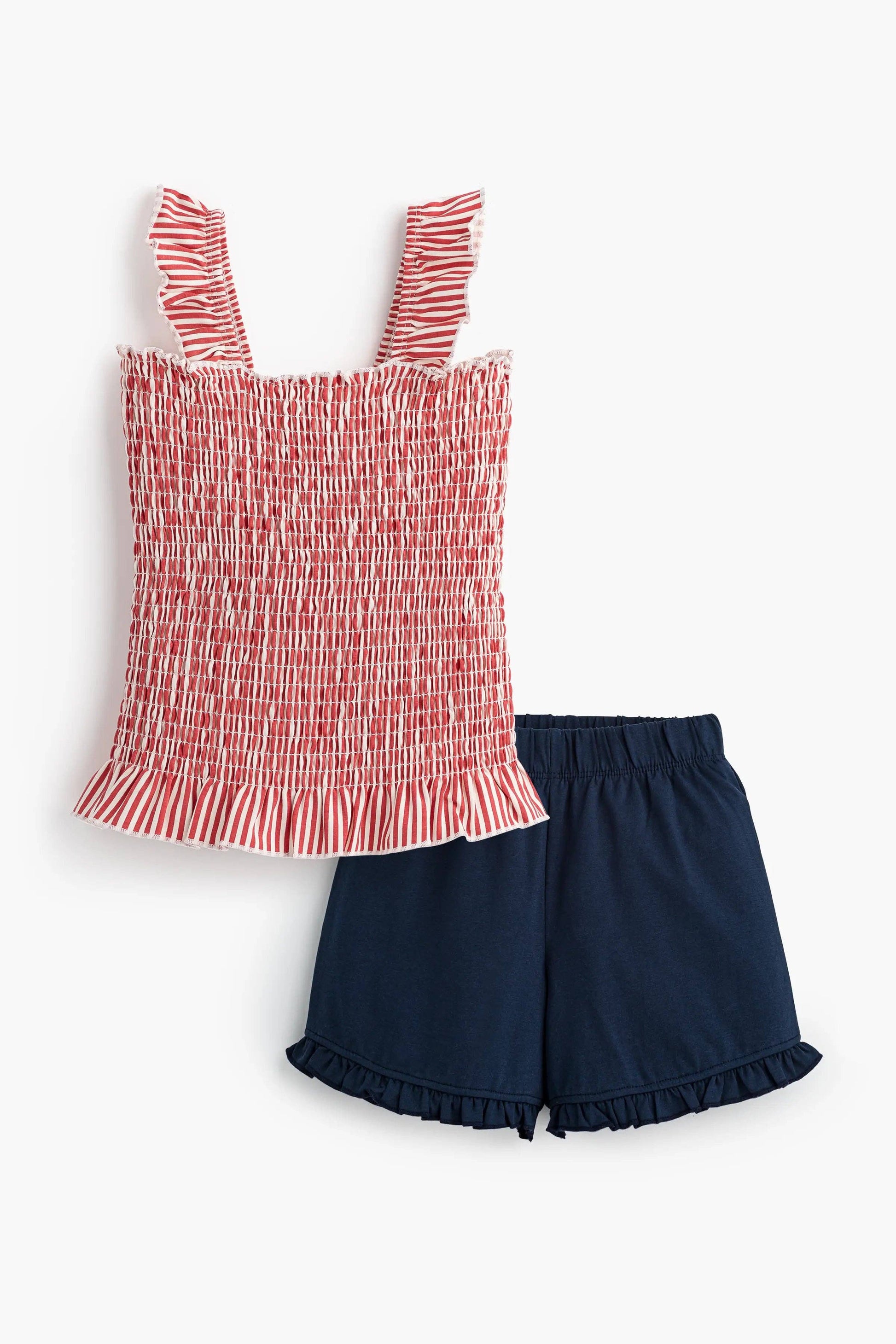 Smocked Top + Ruffle Short Set