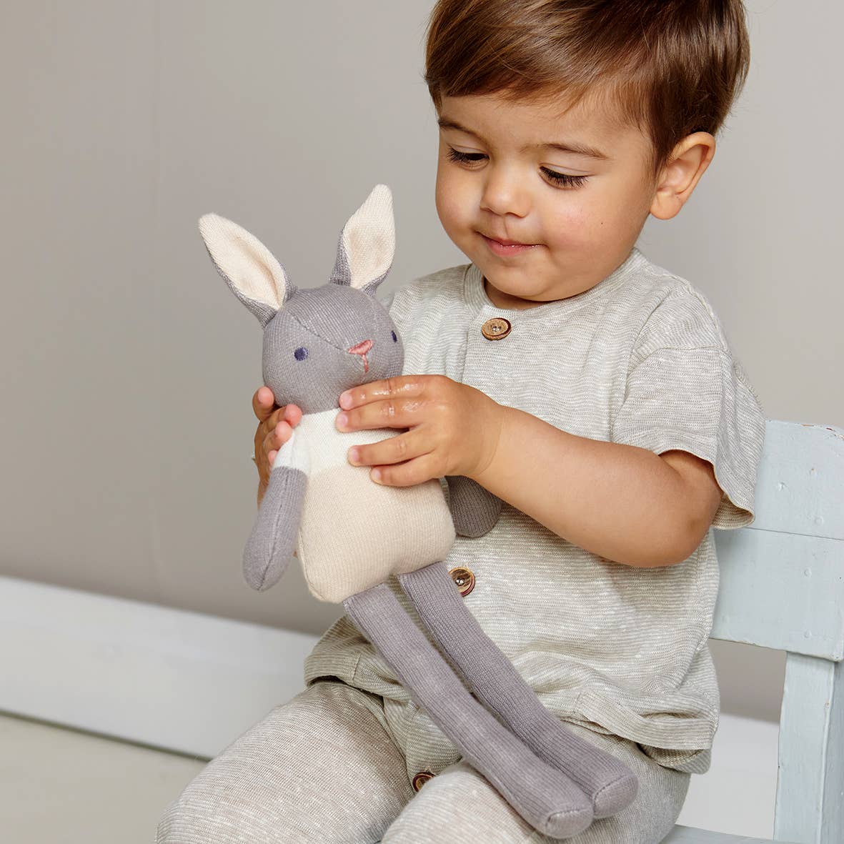 Baby Threads Grey Bunny
