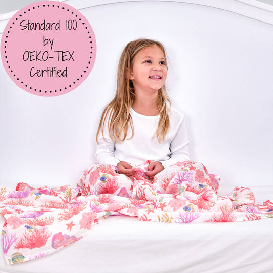Under The Sea Beautiful Coral Baby Swaddle Blanket